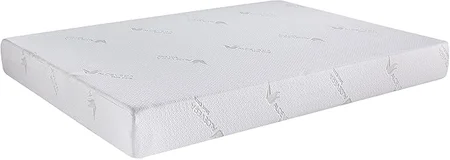 AC Pacific ALOE infused memory foam mattress in twin size with white stretch knit cover