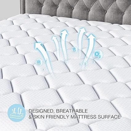 Queen mattress with reinforced edges to prevent falls