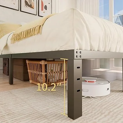 Sturdy metal construction of ALDRICH bed frame
