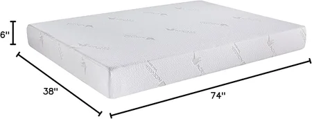 Close-up of ALOE infused memory foam layers in AC Pacific mattress