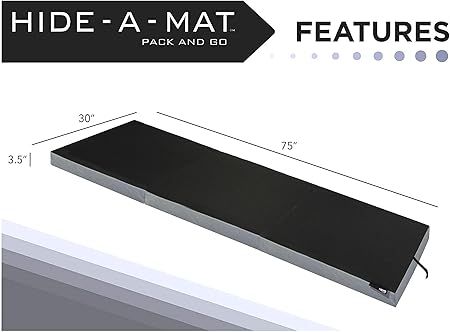 American Furniture Alliance Trifold mattress used for kids sleepovers in a bedroom