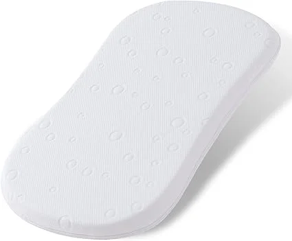 Amzreine baby bassinet mattress pad with dual-sided gel memory foam for comfort