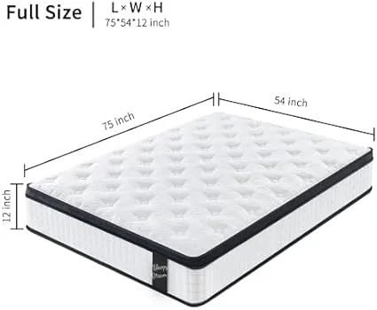 Anwick full size memory foam mattress providing pressure relief