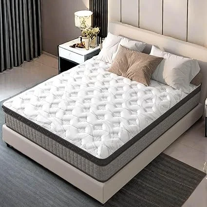 Anwick queen mattress with hybrid memory foam in a box