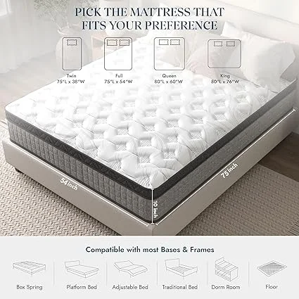 Soft breathable Anwick mattress with individually pocket coils