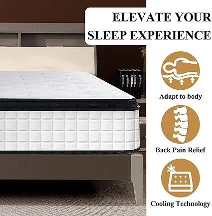 Queen size mattress with memory foam for pressure relief from Anwickjeff