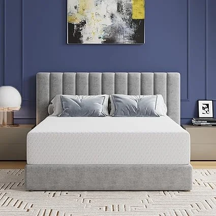 Avenco queen memory foam mattress in a box, unboxed and expanding