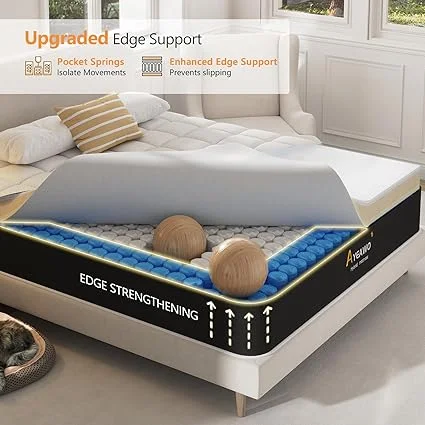 14-inch extra plush Ayeawo queen mattress for ultimate comfort
