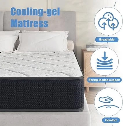 AYJOIR 10 inch mattress being unboxed and set up in bedroom