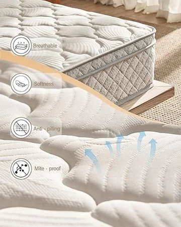 Pressure relief mattress with CertiPUR-US and Oeko-TEX certifications