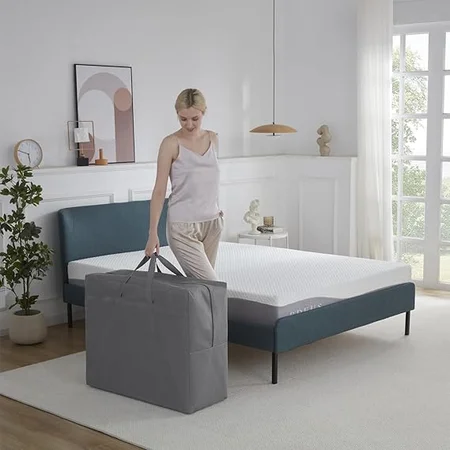 4 inch breathable BDEUS mattress used as portable sofa bed