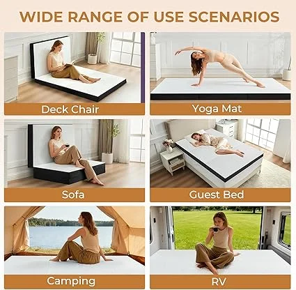Bedsmile foldable mattress featuring bamboo-derived viscose washable cover