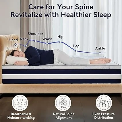BedsPick copper infused memory foam mattress being unboxed from bed in a box