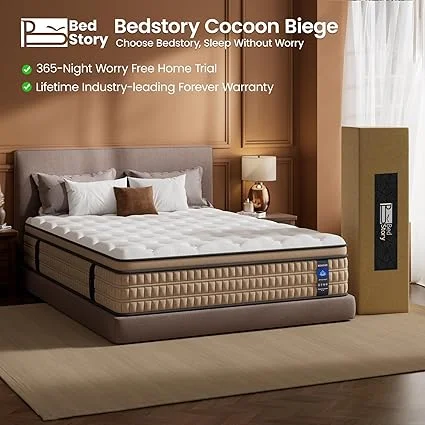 Odor-free extra firm hybrid mattress in queen size