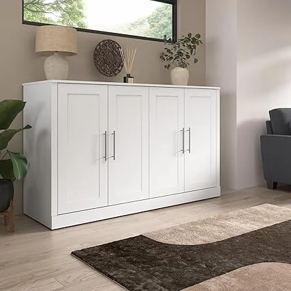 Bestar cabinet bed in a home office, showing dual-purpose functionality