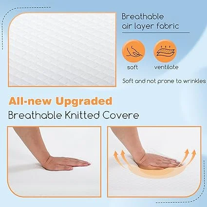 Twin mattress with breathable knit cover for enhanced airflow