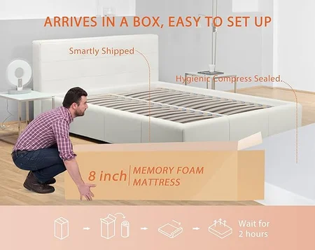 Gel memory foam twin mattress providing pressure relief and support