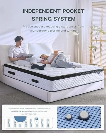 80x60 inch queen mattress dimensions showing 10 inch thickness