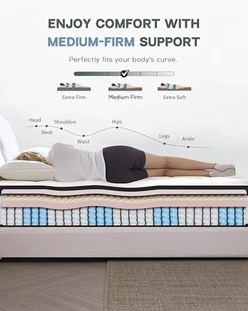 Queen size mattress conveniently delivered in a compressed box
