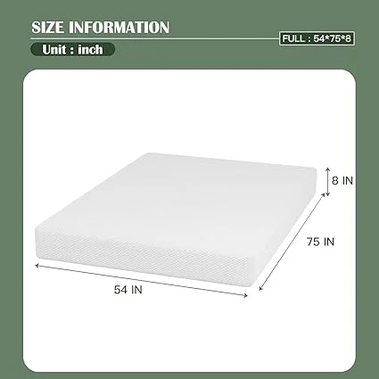Breathable foam mattress designed for cooler sleep and pressure relief