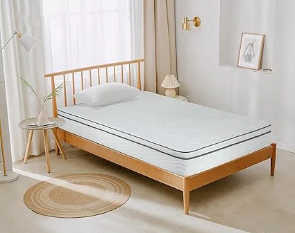 Capacmkseh twin mattress with innerspring support in compact box packaging