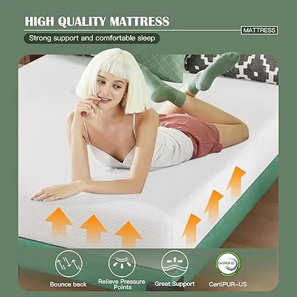 CertiPUR-US certified foam mattress with breathable cooling technology