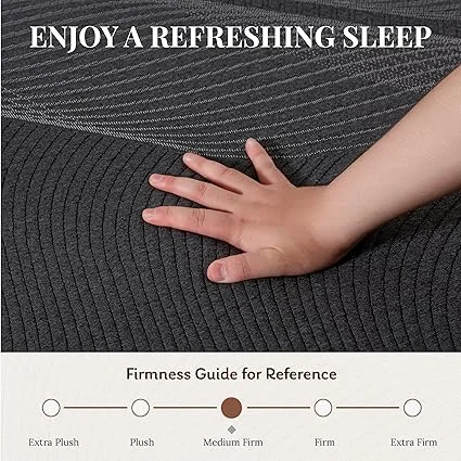 CH CHARME HOUSE 14-inch foam mattress in black color, 60x80 inches
