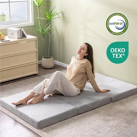 CH CHARME HOUSE cooling gel mattress topper in folded position