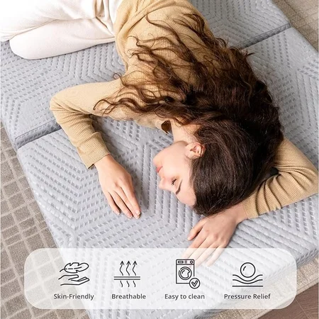 CH CHARME HOUSE mattress topper on bed in bedroom setting