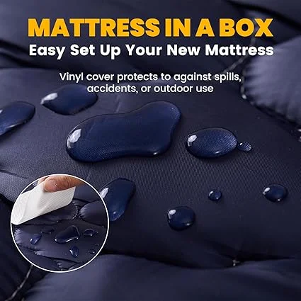 Close-up of diamond-quilted breathable fabric on CHIUSNOOZE twin mattress
