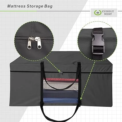 Compact storage solution for guest bed mattresses when not in use