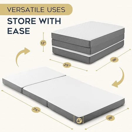 Contour Comfort foldable bed with removable washable cover