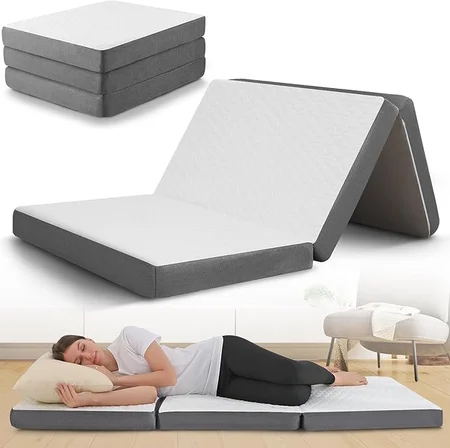 Contour Comfort tri folding mattress twin with memory foam layer