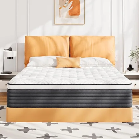 COOLMI 12-inch full memory foam hybrid mattress with independent springs