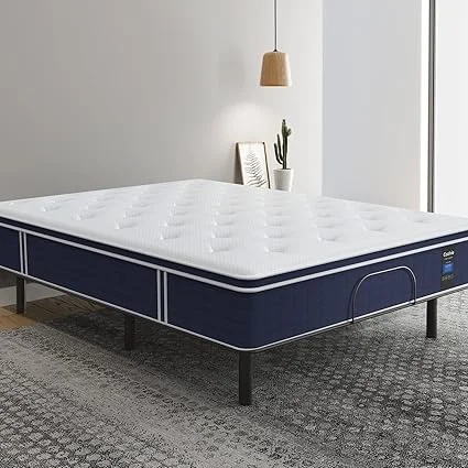 Close-up of Coolvie twin XL mattress showing medium firm feel and premium foam layers
