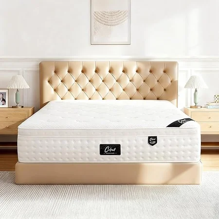 Culect queen hybrid mattress with cooling ice silk fabric cover