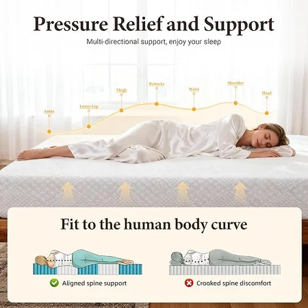 Culect mattress supporting side, back, and stomach sleeping positions silently