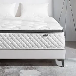 Deegari 12 inch king mattress with gel memory foam and pocket springs for support