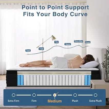 DEHIJU memory foam mattress being unboxed and set up easily