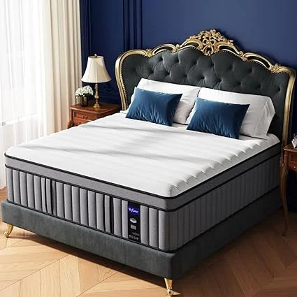 DIFAME California King mattress with gel memory foam hybrid construction