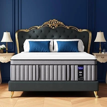 DIFAME 16-inch cooling gel hybrid king mattress in a box