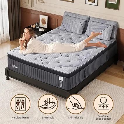 14 inch medium firmness DIGLANT mattress in a box for easy setup