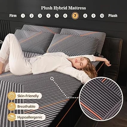 DIGLANT California king mattress showing reinforced edge support system