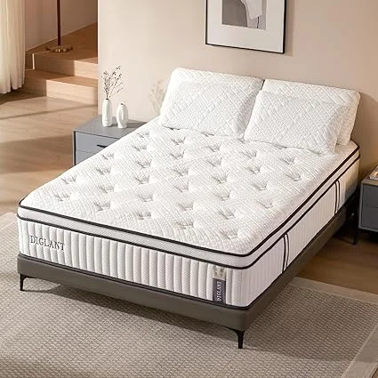 DIGLANT 14-inch cooling gel memory foam hybrid mattress in California king size