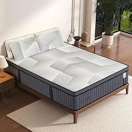 DIGLANT 14-inch hybrid queen mattress with memory foam and pocket springs