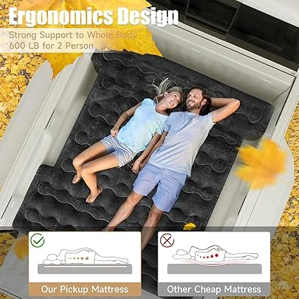 DikaSun air mattress designed for 5.5 to 5.8 foot full size truck beds