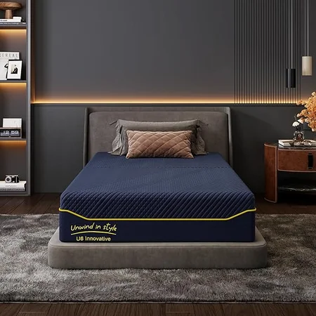 DlandHome twin memory foam mattress with cooling copper gel for back pain relief