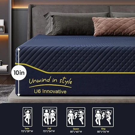 Twin size mattress designed for pressure relief and better sleep quality