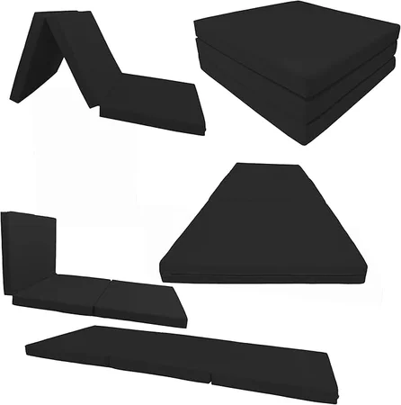 D&D Futon 3x27x75 inch floor bed setup in a bedroom