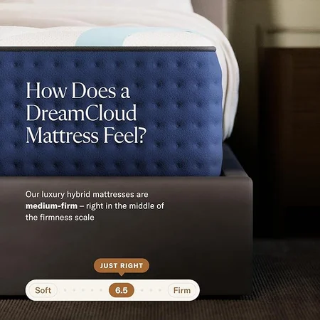 CertiPUR-US certified DreamCloud mattress with 365-night trial